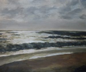 Brooding sea Oil on Canvas 46x39cm